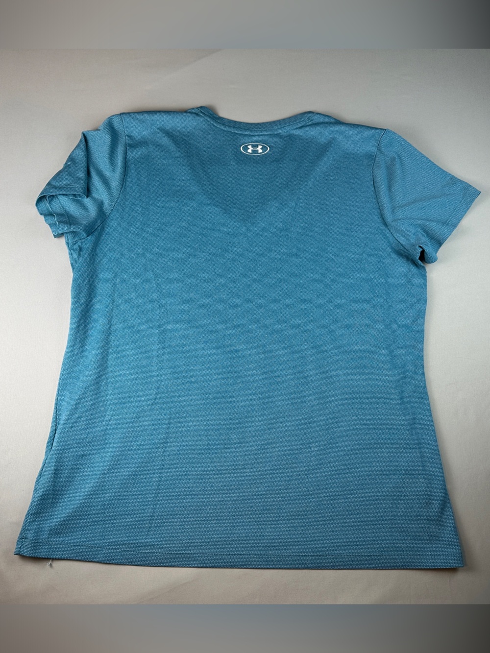 Under Armour Women’s Shirt Teal Short Sleeve V-neck Tee - Picture 7 of 7